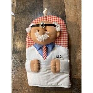 Vintage HotMitt King Dr. M.D. Oven Mitt 3D Character Potholder Novelty 90s Retro